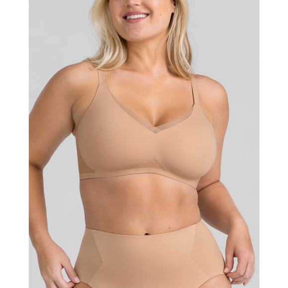 Honeylove NudeTaupe CrossOver Mesh Bra 34 B/C Small - Picture 9 of 9